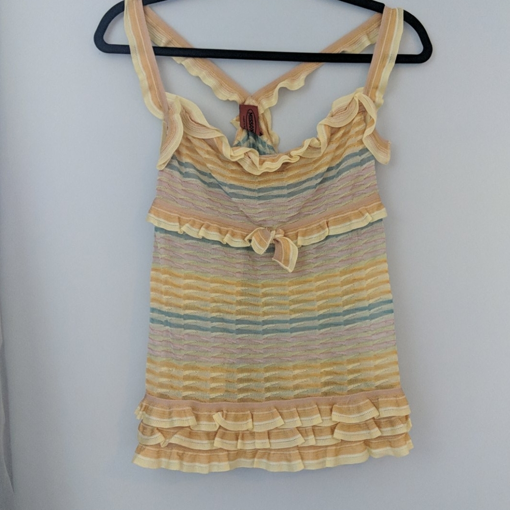 Frilly Yellow Missoni tank
